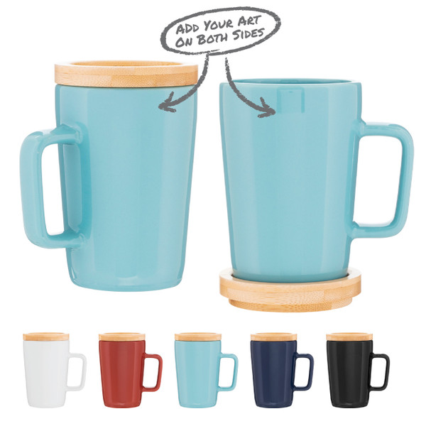 Sonder 14 oz ceramic mug with Lid