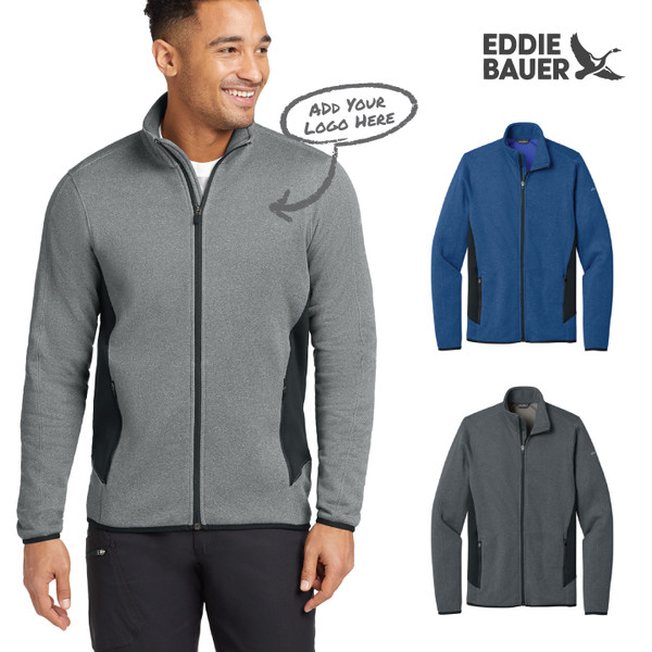 Eddie Bauer® Full-Zip Heather Stretch Fleece Jacket Eddie Bauer® Full-Zip Heather Stretch Fleece Jacket