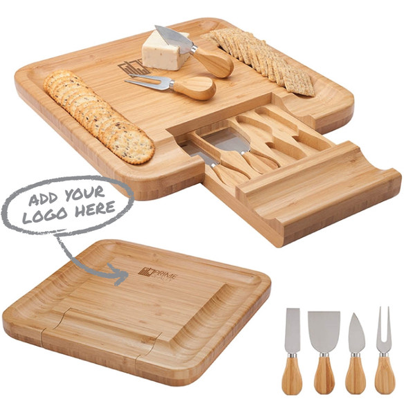 Lorenzi 4-Piece Bamboo Cheese Tray