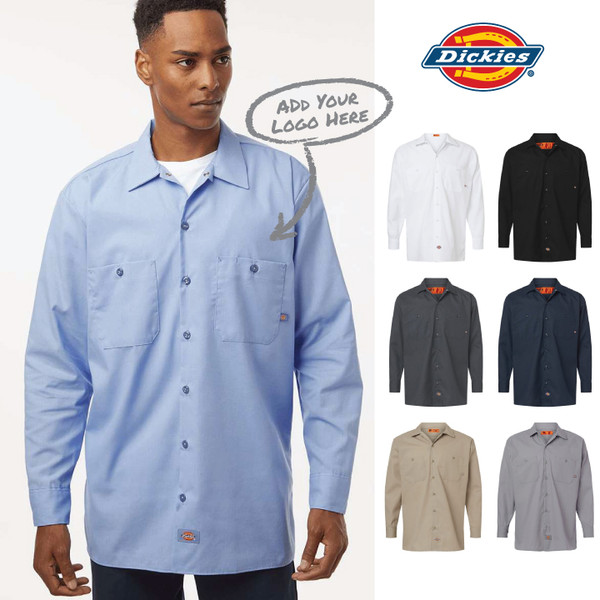 Dickies Men's Industrial Long Sleeve Work Shirt