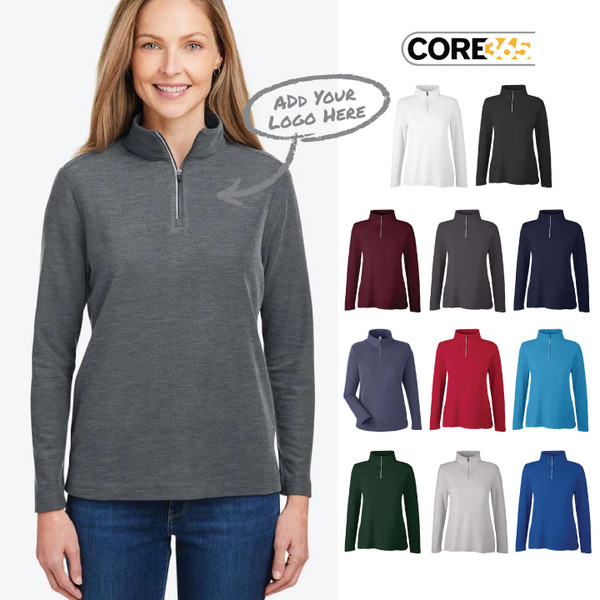 Women's Fusion ChromaSoft™ Pique Quarter-Zip Pullover