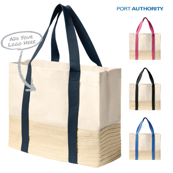 Port Authority® Large Straw Market Tote