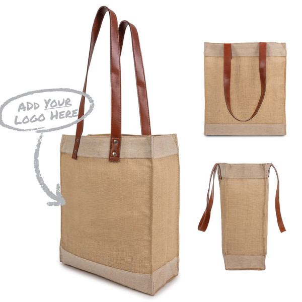 Premium Weave Golden Jute Tote