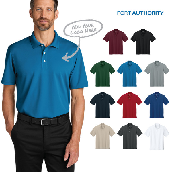 Port Authority® Dry Zone® Stain-Release Grid Polo