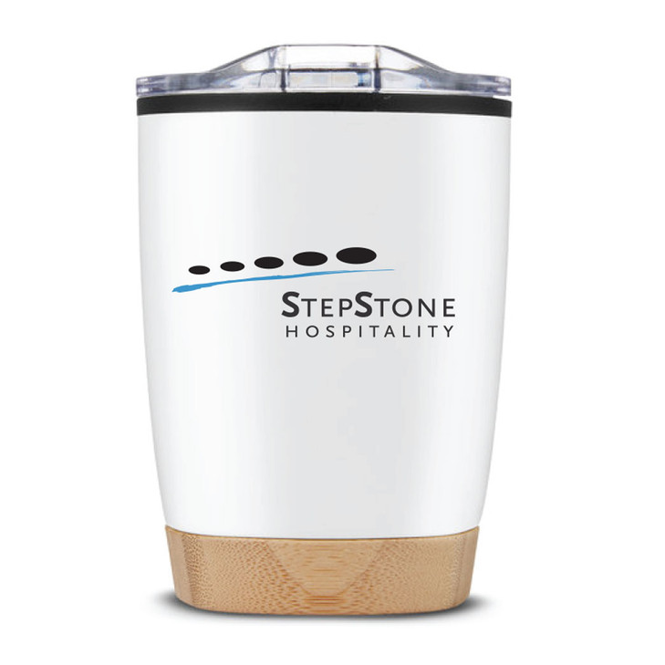 StepStone Hospitality 12oz Symmetry Tumbler With Bamboo Base (CM)