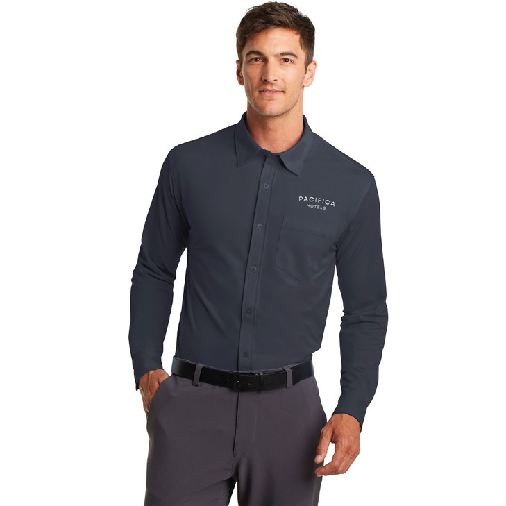 Pacifica Mens Dimension Knit Dress Shirt (ODE)