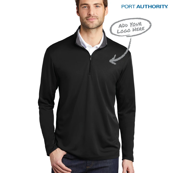 Mens Port Authority ® Silk Touch ™ Performance 1/4-Zip (OD)