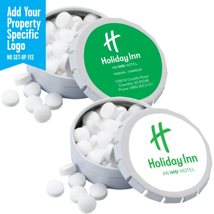 Small Round Push Tin with Mints (CM) 