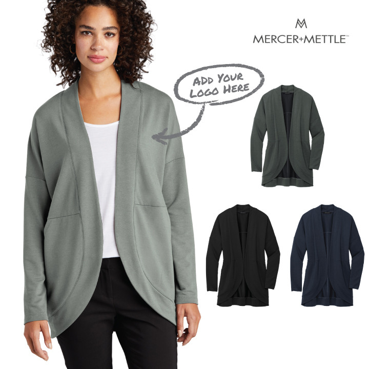 Ladies Mercer+Mettle™ Stretch Open-Front Cardigan (OD)