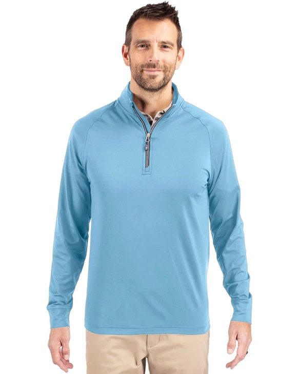 Mens Cutter & Buck Adapt Eco Knit Stretch Recycled Half Zip Pullover (CM)