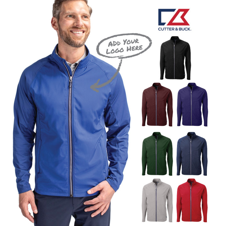 Mens Cutter & Buck Adapt Eco Knit Hybrid Recycled Full Zip Jacket (CM)