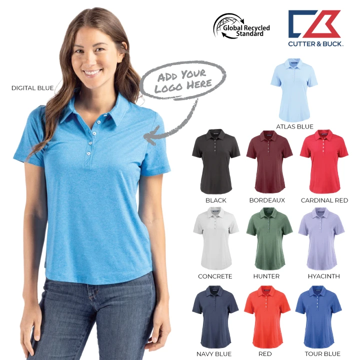 Cutter & Buck Coastline Epic Comfort Eco Recycled Womens Polo