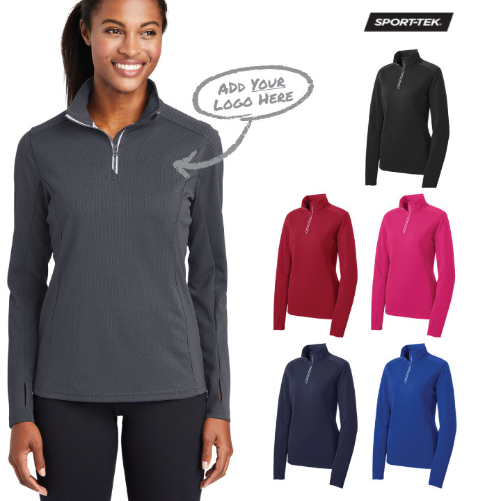 Women's Sport-Wick® Textured 1/4-Zip Pullover (OD)