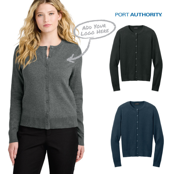StepStone Women’s Easy Care Crewneck Cardigan Sweater