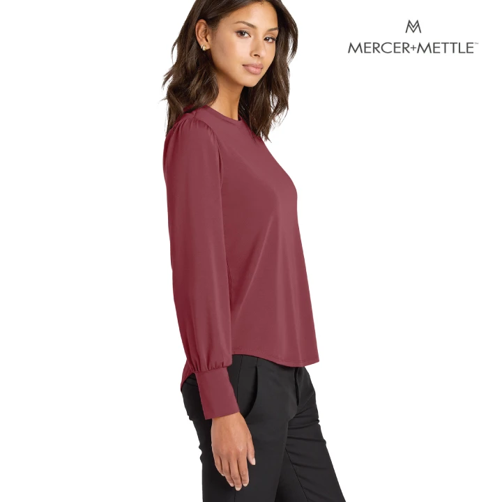 Women’s Stretch Jersey Long Sleeve Blouson Top