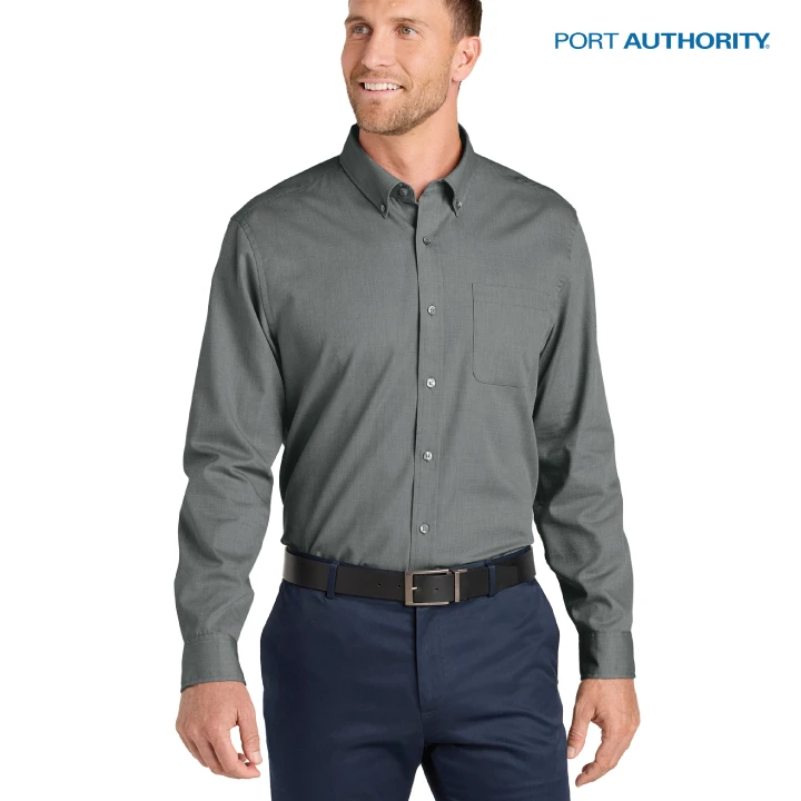 Long Sleeve Nailhead Easy Care Shirt