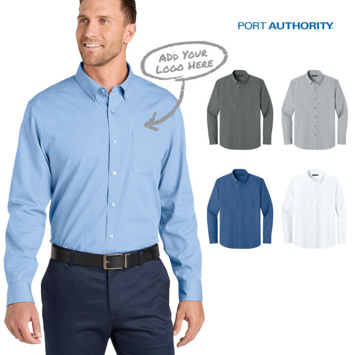 Long Sleeve Nailhead Easy Care Shirt
