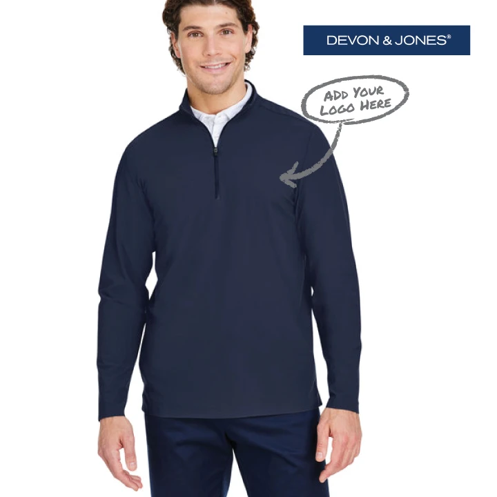 Devon & Jones CrownLux Performance® Men's Windsor Welded Quarter-Zip