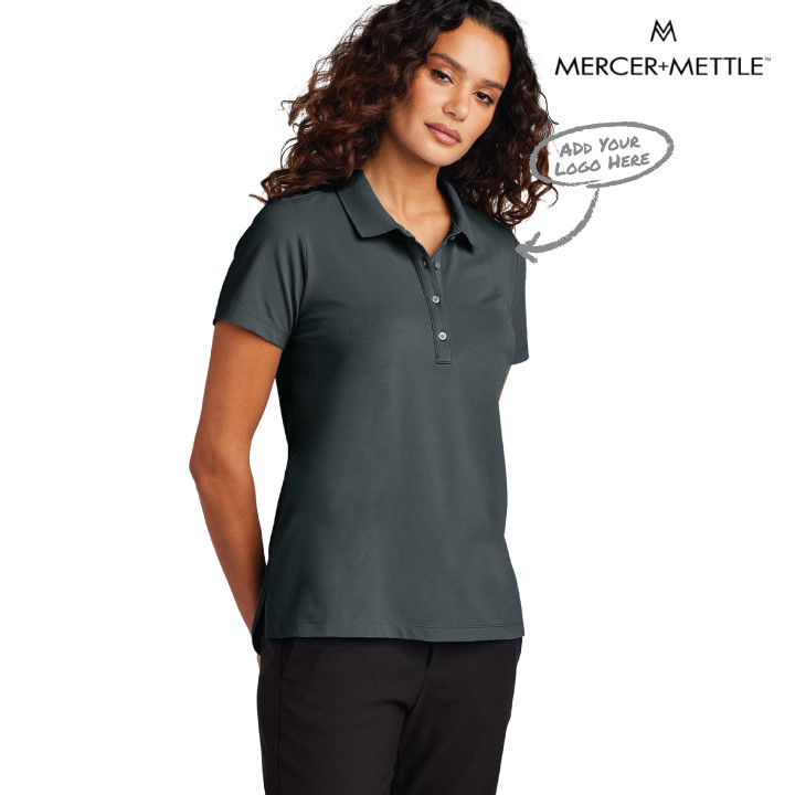Ladies Mercer+Mettle® Stretch Pique Polo (Pacifica)