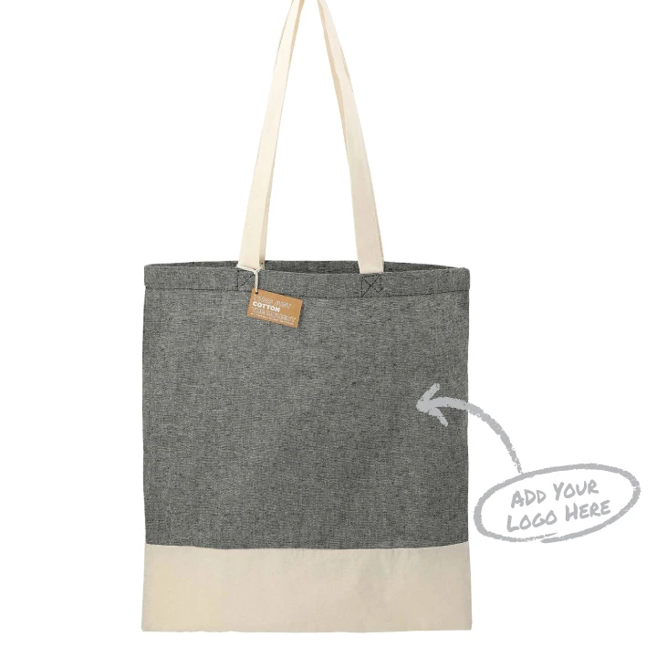 Split Recycled 5oz Cotton Twill Convention Tote