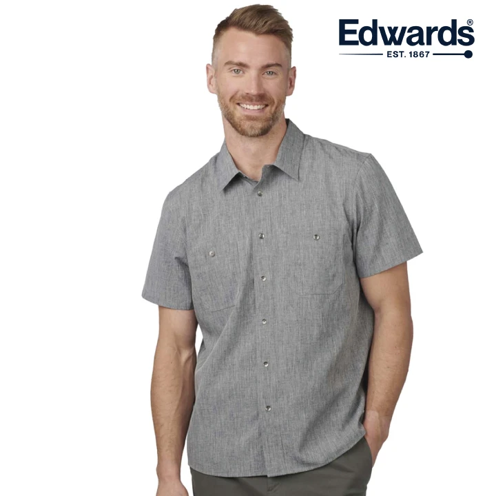 MENS MELANGE ULTRA-LIGHT CHAMBRAY SHIRT