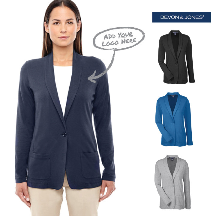 Devon & Jones Ladies' Perfect Fit™ Shawl Collar Cardigan