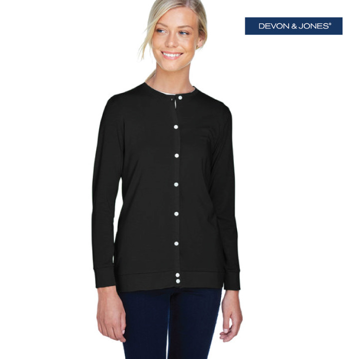 Devon & Jones Ladies' Perfect Fit™ Ribbon Cardigan