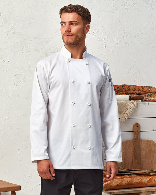 Unisex Long-Sleeve Recycled Chef's Coat