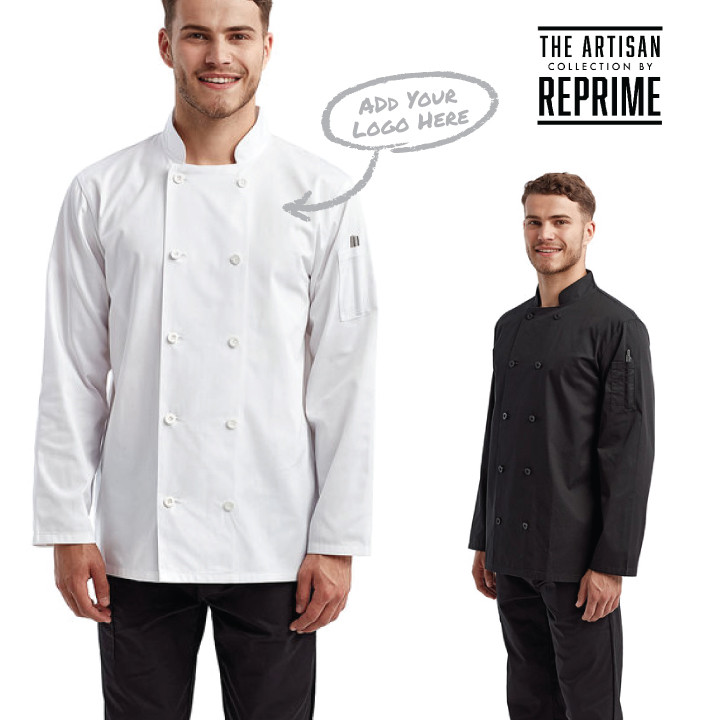 Unisex Long-Sleeve Recycled Chef's Coat