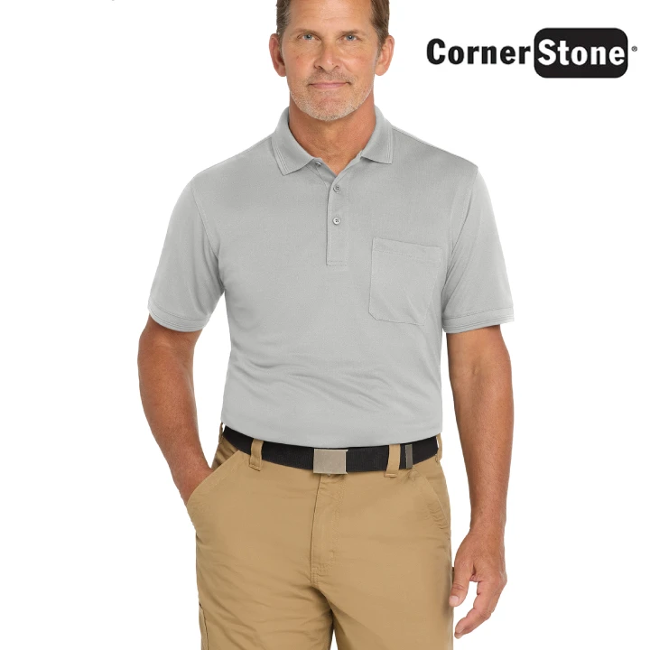 CornerStone ® Industrial Snag-Proof Pique Pocket Polo
