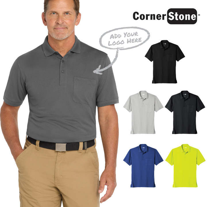 CornerStone ® Industrial Snag-Proof Pique Pocket Polo