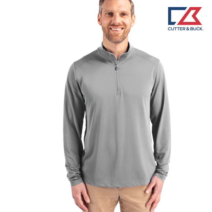 Cutter & Buck Virtue Eco Pique Recycled Quarter Zip Mens Pullover