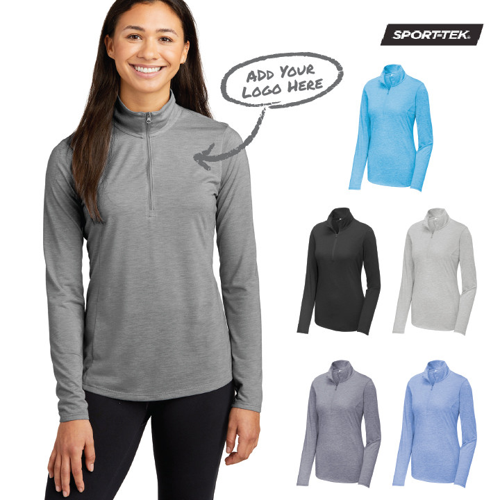 Sport-Tek® Women's PosiCharge® Tri-Blend Wicking 1/4-Zip Pullover