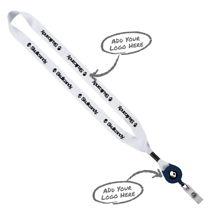 3/4" Polyester Lanyard  & Retractable Badge Reel