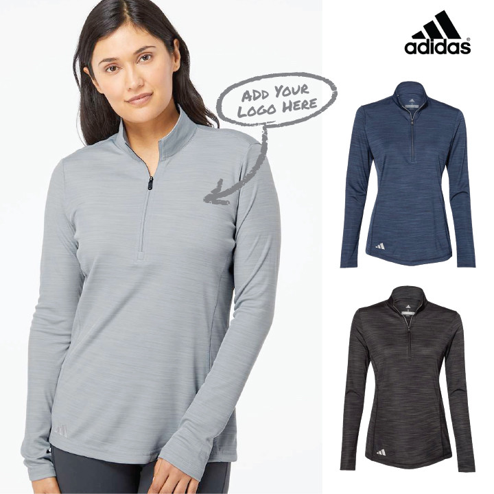 Adidas Women's Lightweight Mélange Quarter-Zip Pullover