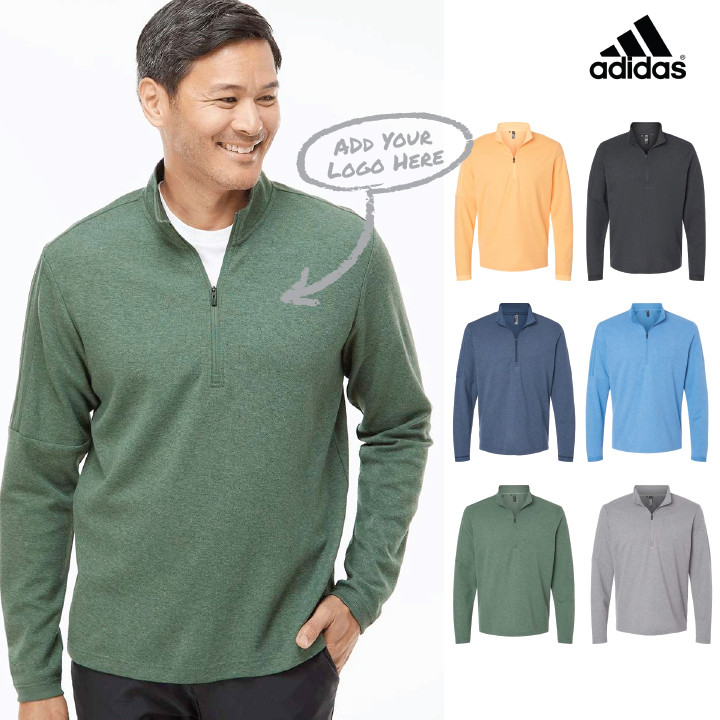 Adidas Men's 3-Stripes Quarter-Zip Sweater