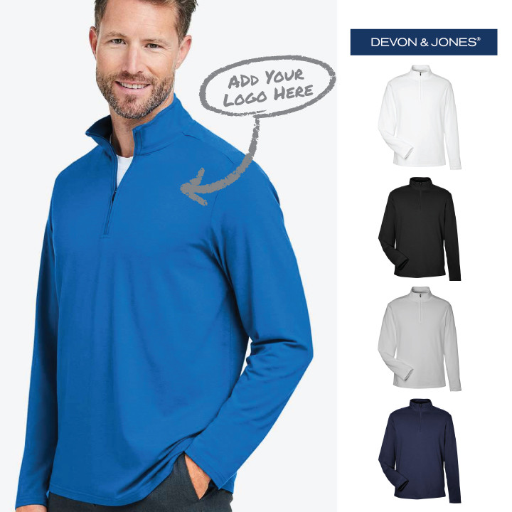Devon & Jones Men's Raleigh Stretch Quarter-Zip Pullover