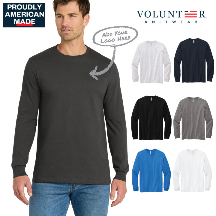Volunteer Knitwear™ Chore Long Sleeve Tee (USA Made)