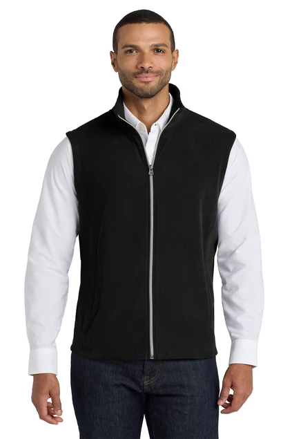Port Authority® Microfleece Vest on model front view