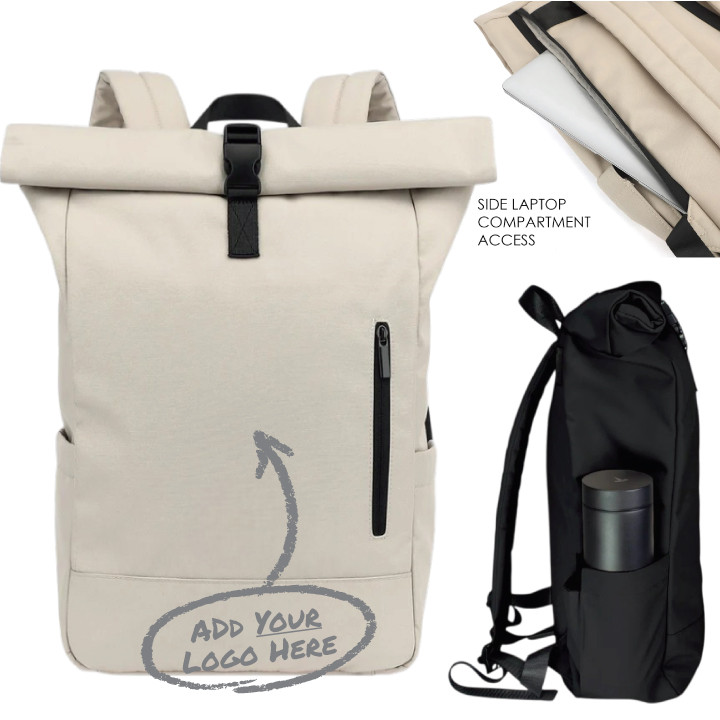 Malibu roll top backpack