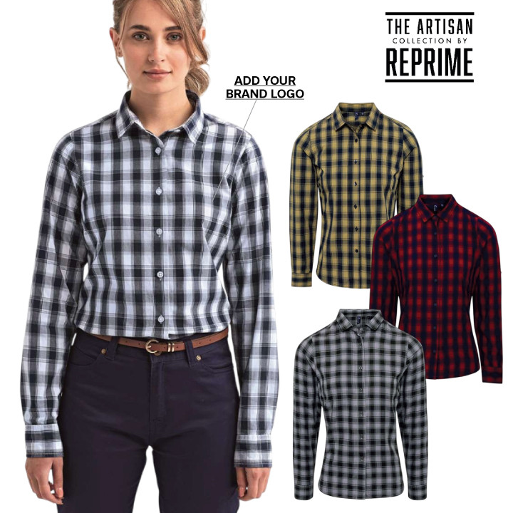 Women's Mulligan Check Cotton Dress Shirt