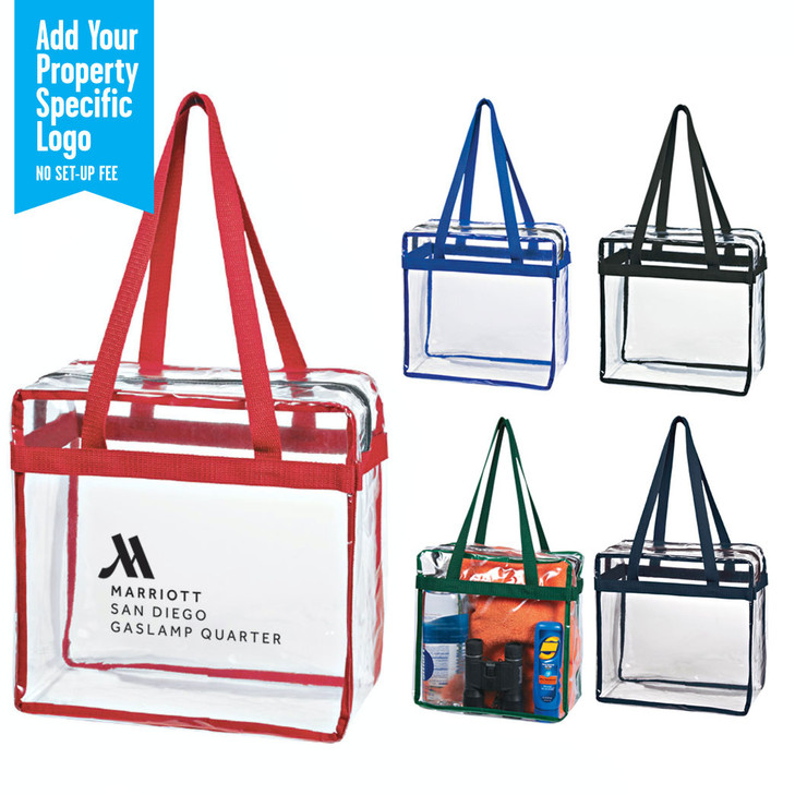Clear Stadium Tote Bag With Zipper (CM)
