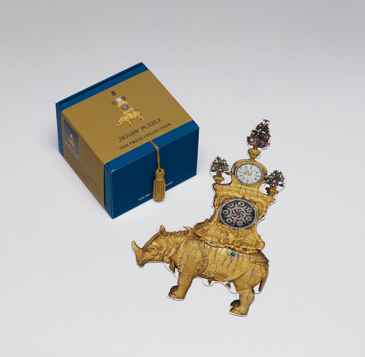 Mini Puzzle Rhinoceros Clock - The Frick Collection Shop