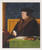 Portrait of a European white male from the 16th century dressed in a coat with a fur collar and hat