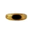 Front shot of the gold ring with an oval onyx stone.