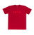 short-sleeved cardinal t-shirt with Frick written across the front