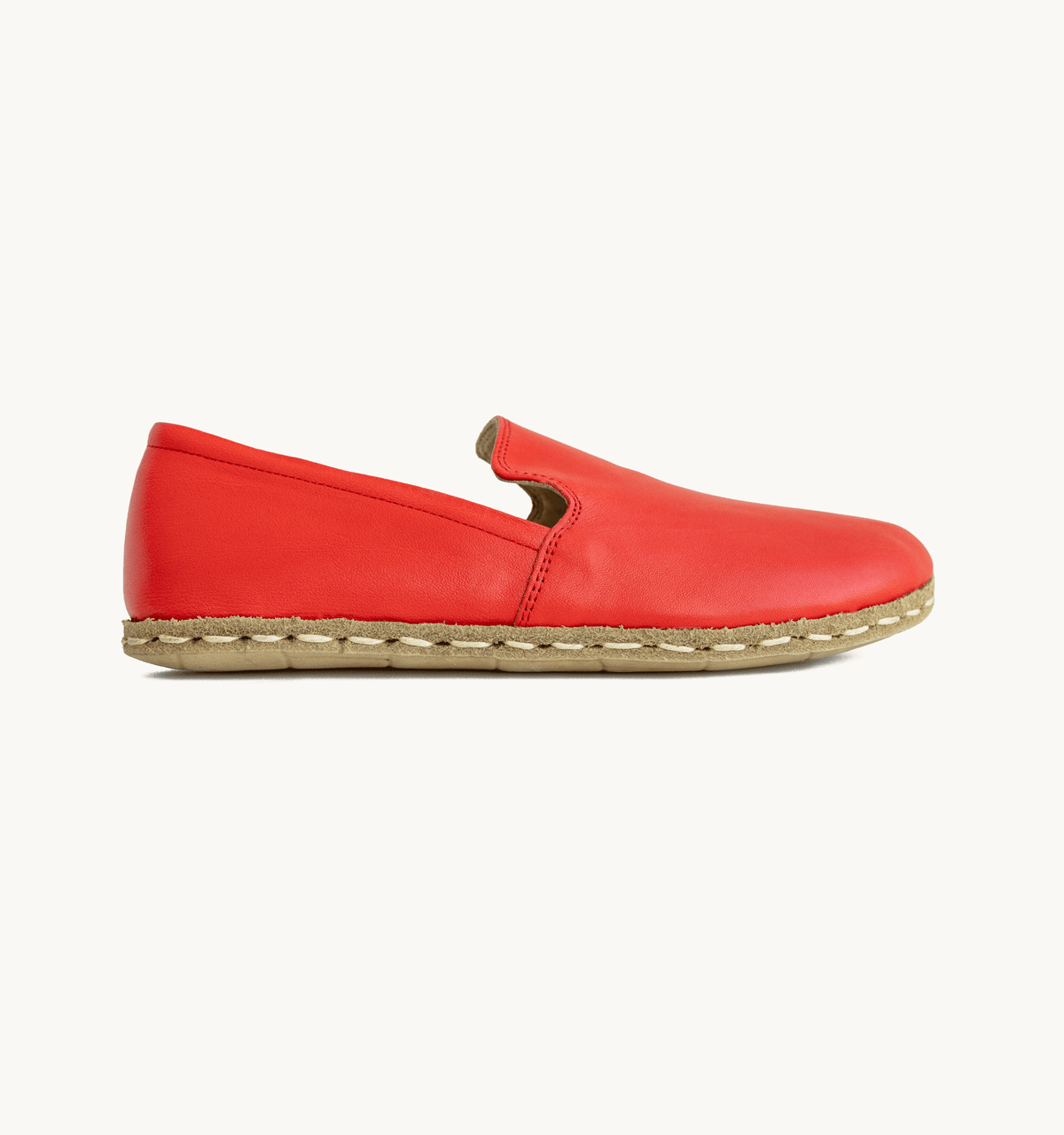 Crimson Barefoot Leather Loafer | Copper Grounding