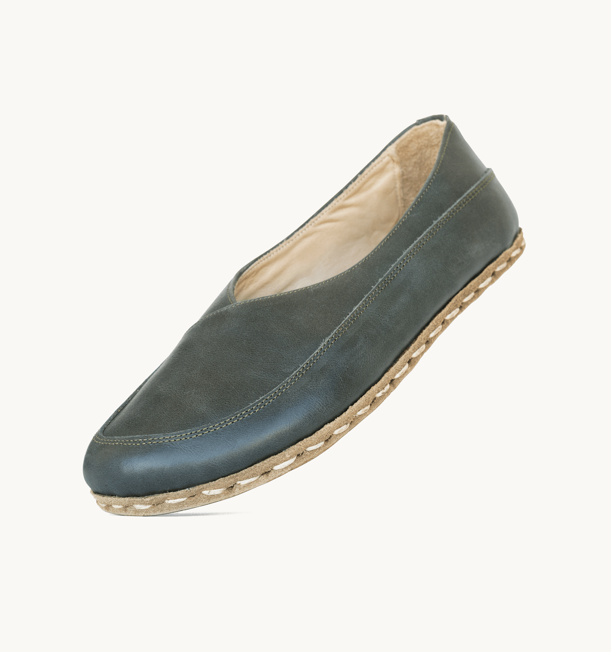 Evergreen Barefoot Leather Flat | Wide Toe Zero-Drop