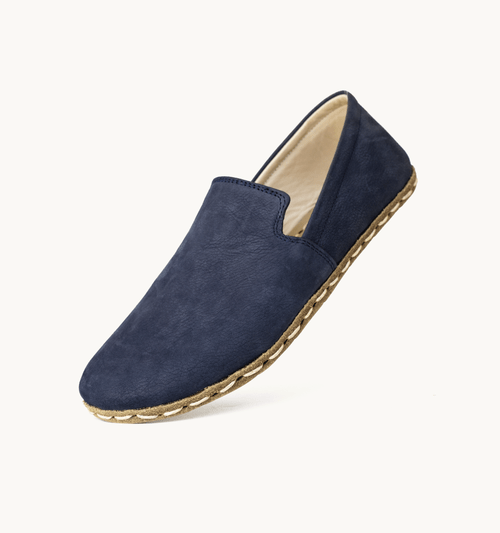 Navy Nubuck Barefoot Leather Loafer