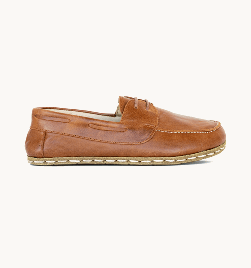 Russet Antique Barefoot Leather Boat Shoe